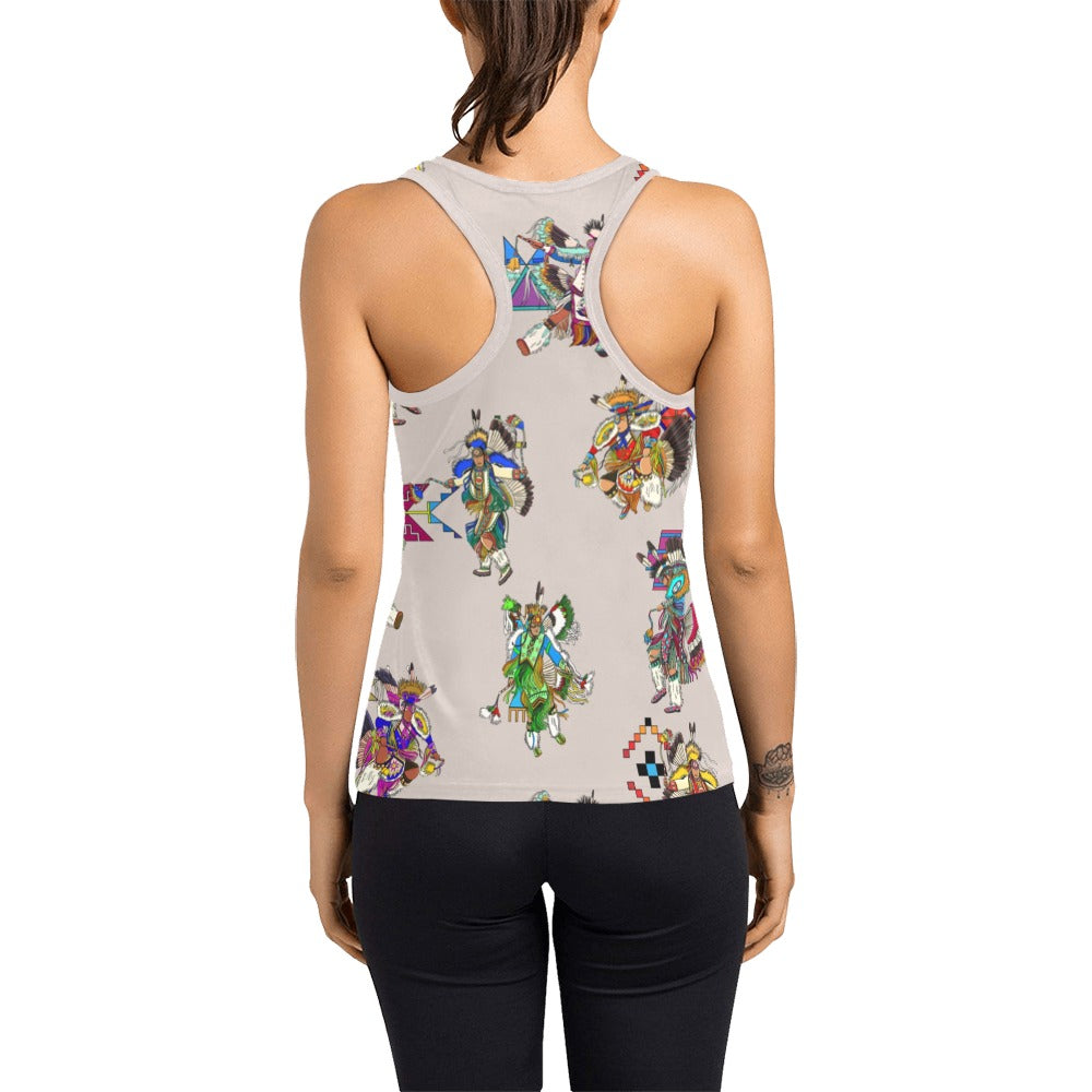 Men's Fancy Dancers Muslin Women's Racerback Tank Top
