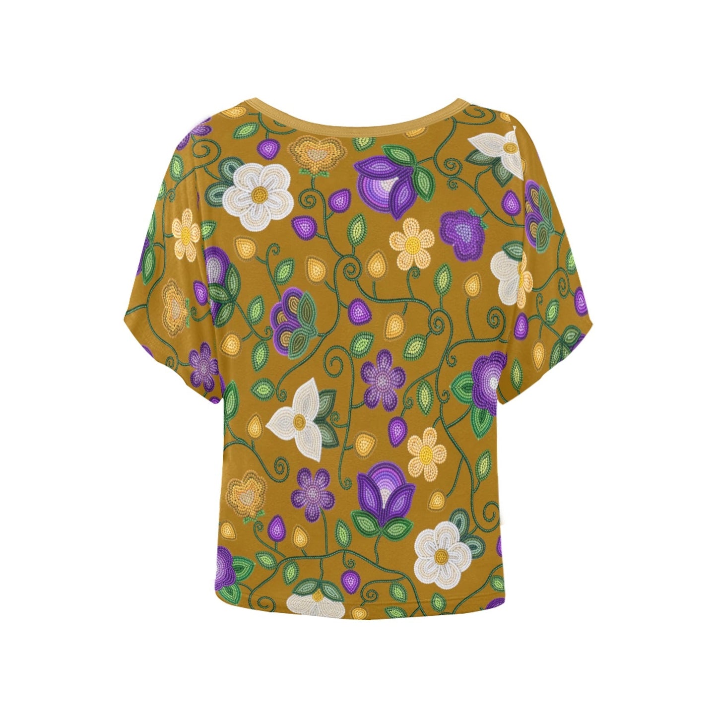Midnight Moss Bloom Toffee Batwing Blouse