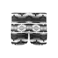 Load image into Gallery viewer, Okotoks Black and White Men&#39;s Swimming Trunks
