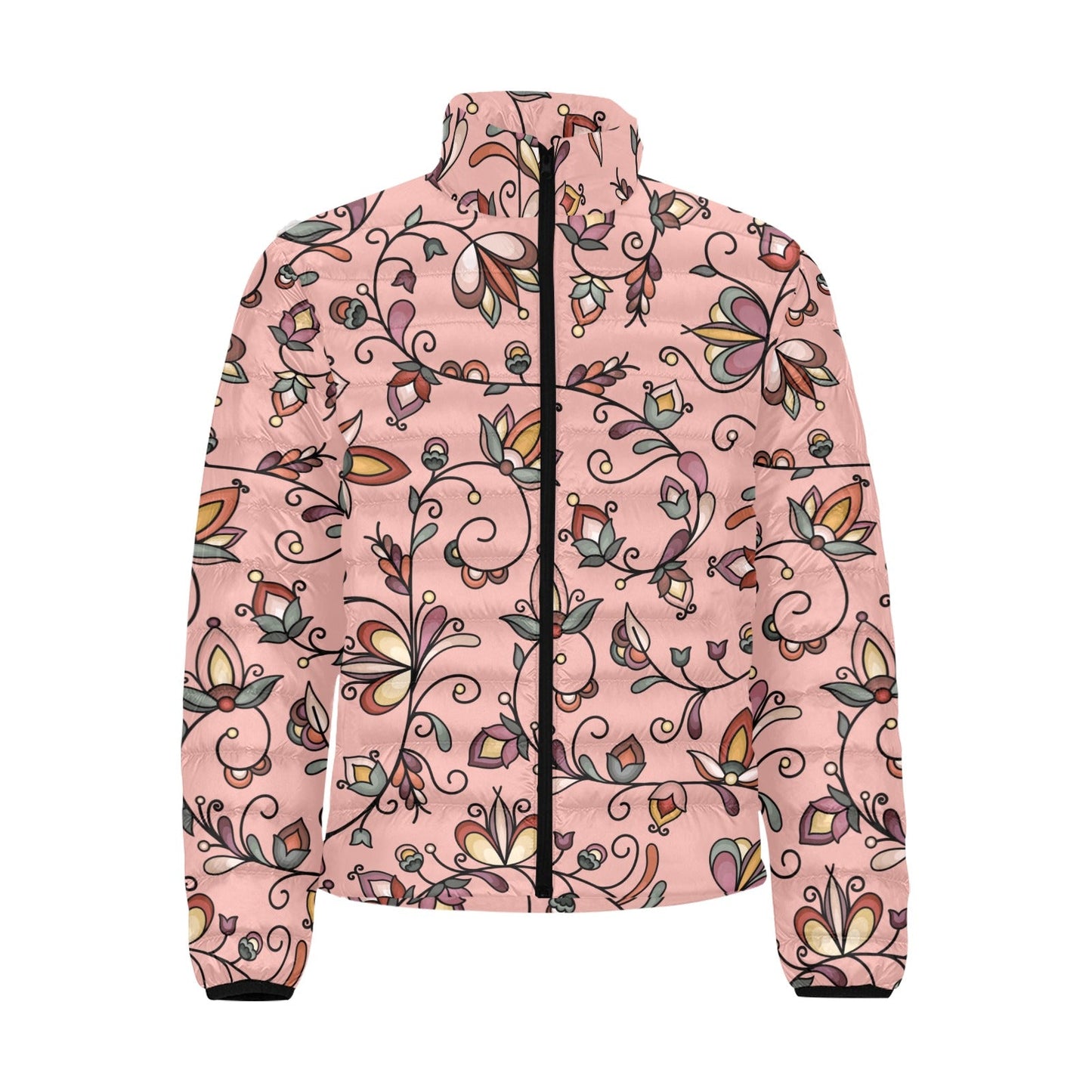 Burnt Sky Petals Peach Padded Jacket