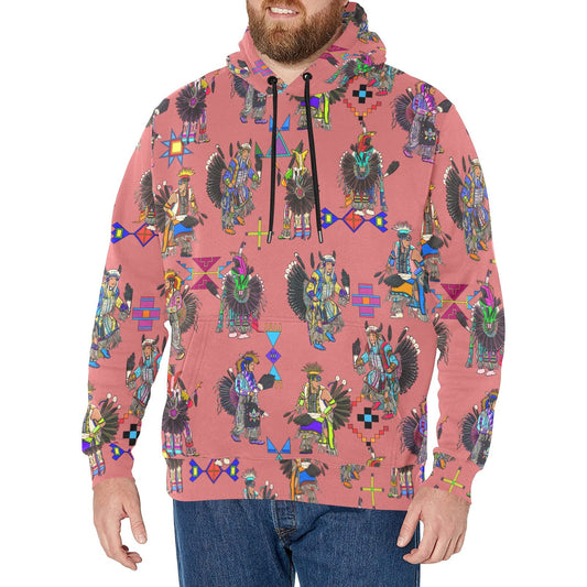 Men's Tradish Dancers Terra Cotta Men's Long Sleeve Fleece Hoodie
