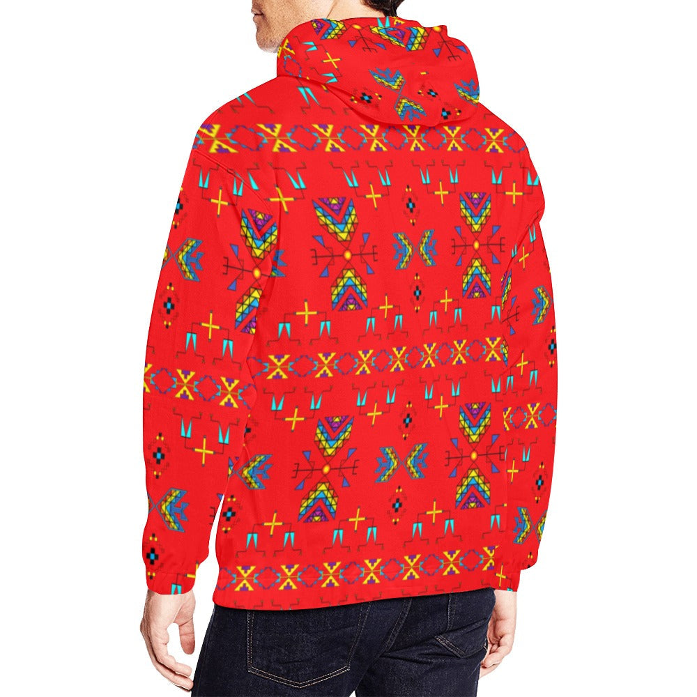 Rainy Chief Rainbow Red Hoodie for Men