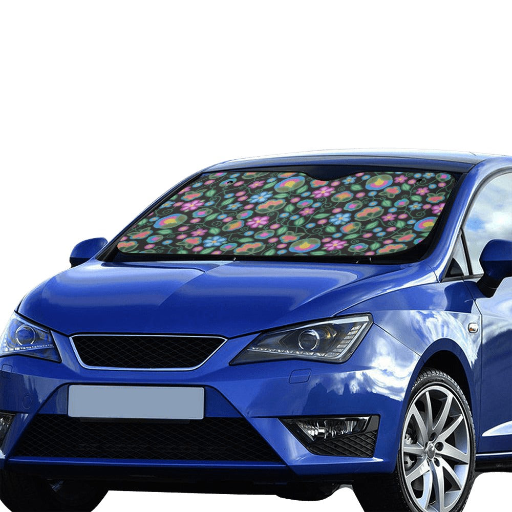 Turquoise Sunbeam Car Sun Shade 55"x30"