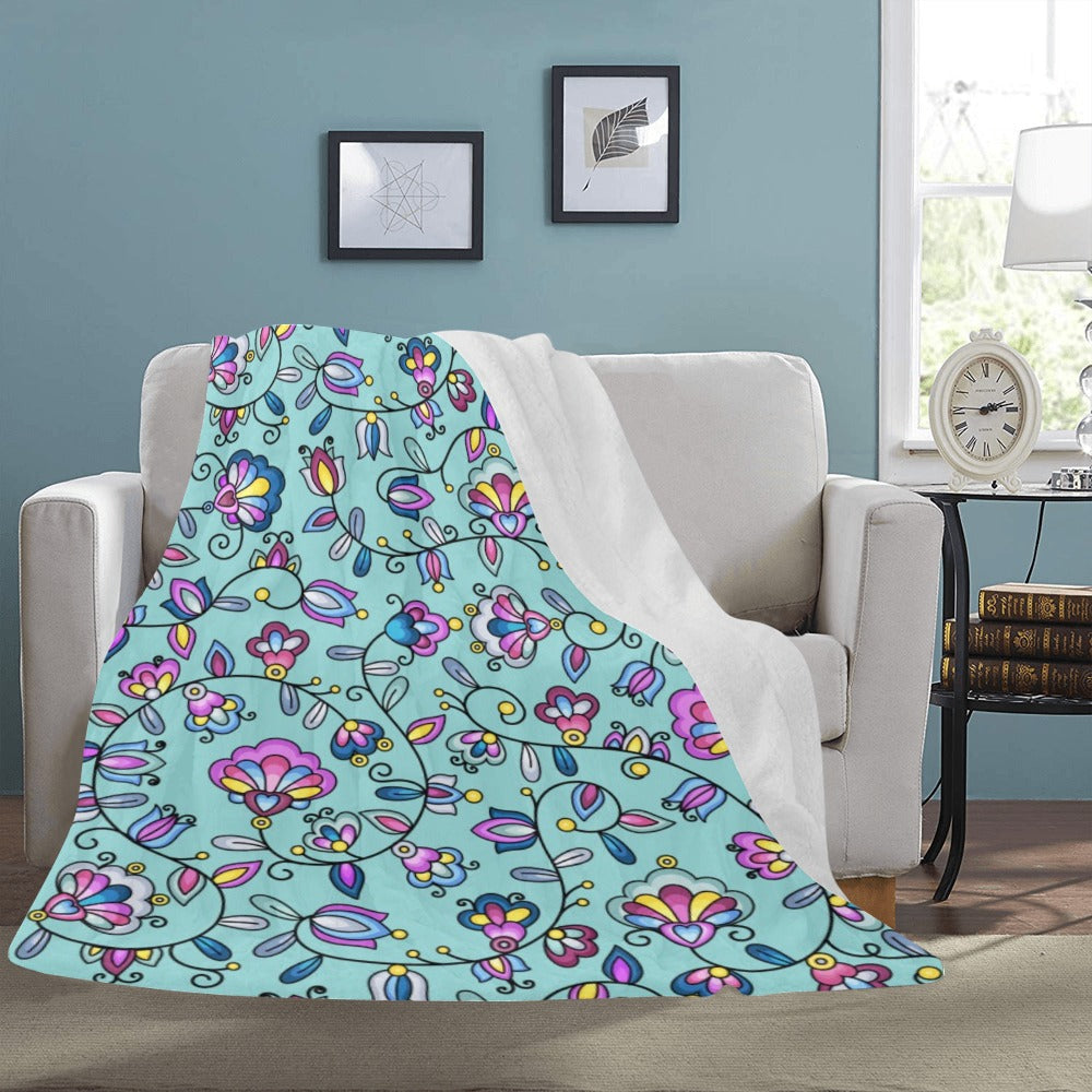 Autumn Bundle Blessing Turquoise X-Large Micro Fleece Blanket