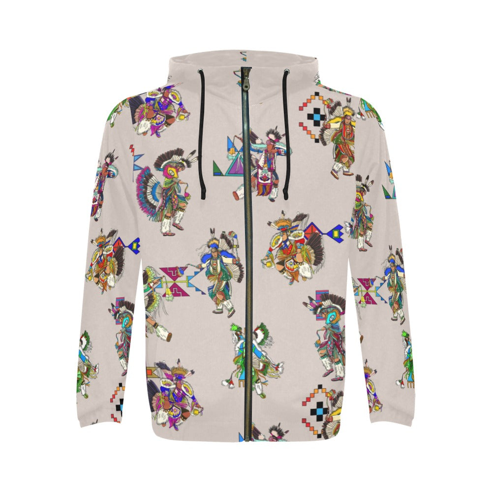 Men's Fancy Dancers Muslin Men's Zipper Hoodie