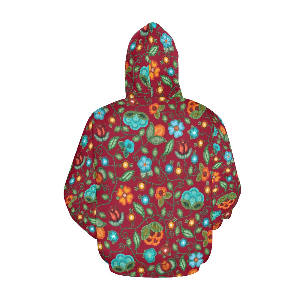 Prairie Fire Petals Red Hoodie for Men