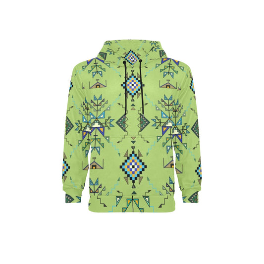 Bear Shield Green Fleece Hoodie