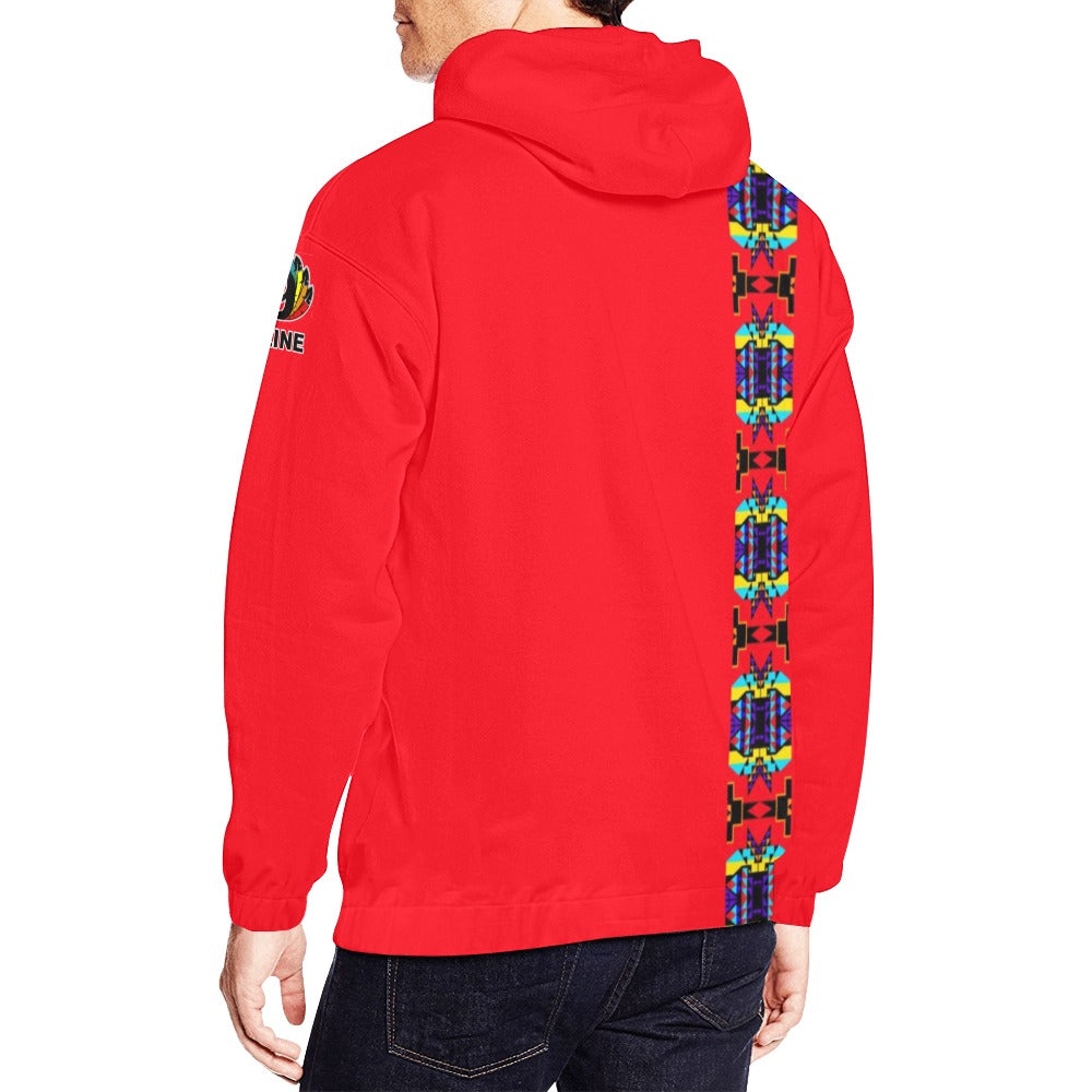 Red Blanket Strip II Hoodie for Men