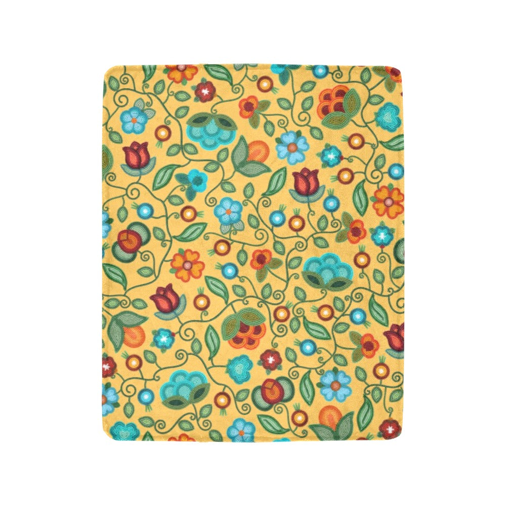 Prairie Fire Petals Honey Ultra-Soft Micro Fleece Blanket 40"x50"
