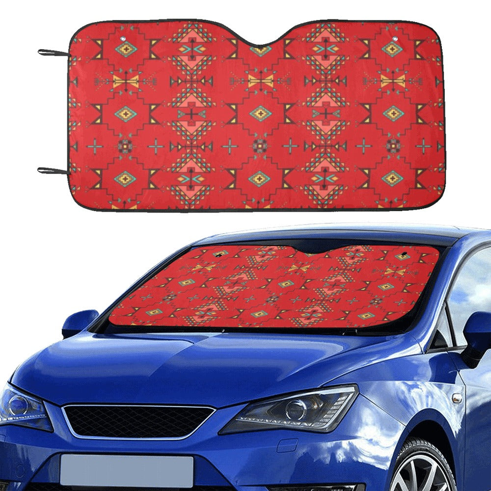 Thunder Flight Red Car Sun Shade 55"x30"