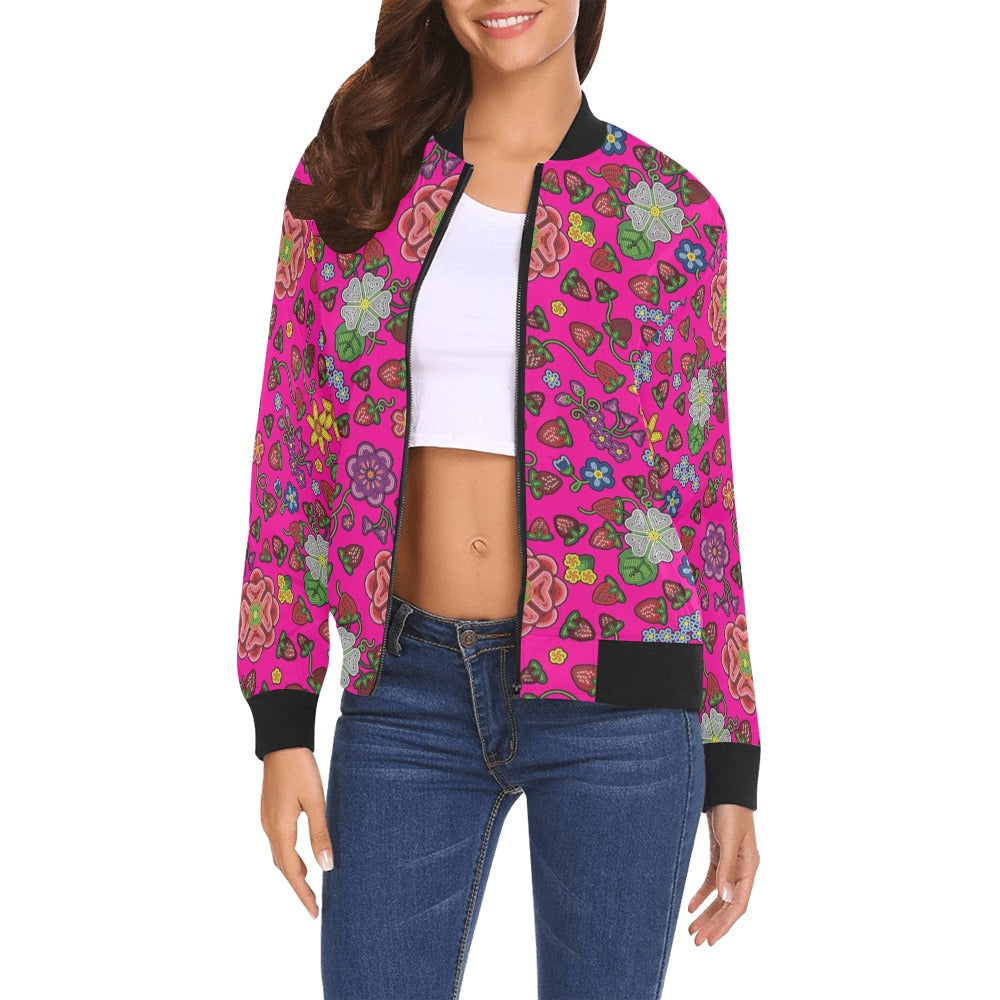 Berry Pop Blush Bomber Jacket for Women