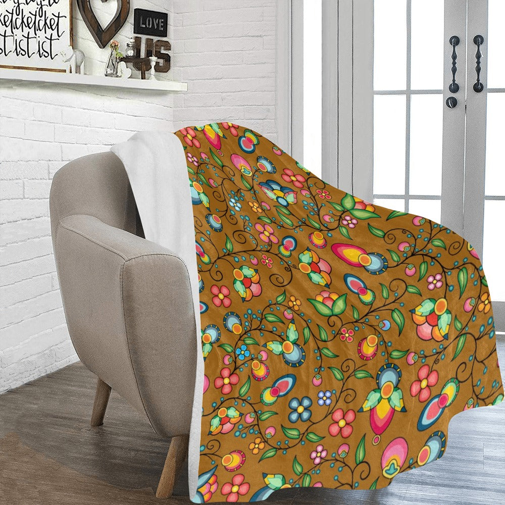 Floral Bounty Fall Leaves X-Large Micro Fleece Blanket