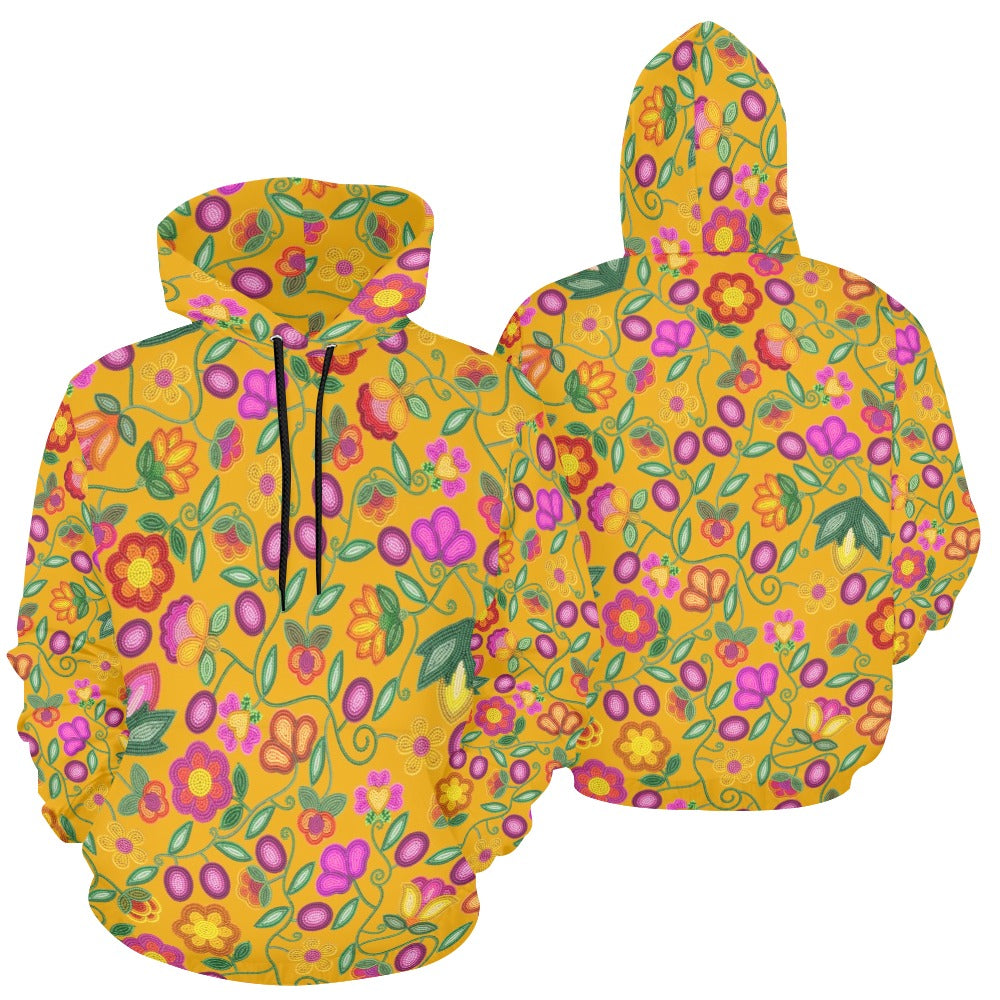 Boreal Bounty Yellow Hoodie for Women