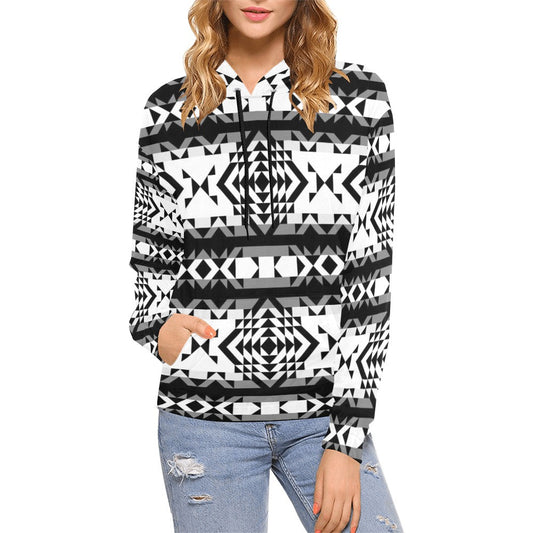 Black Rose Blizzard Hoodie for Women