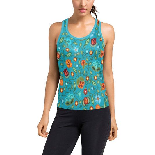 Prairie Fire Petals Ocean Racerback Tank Top