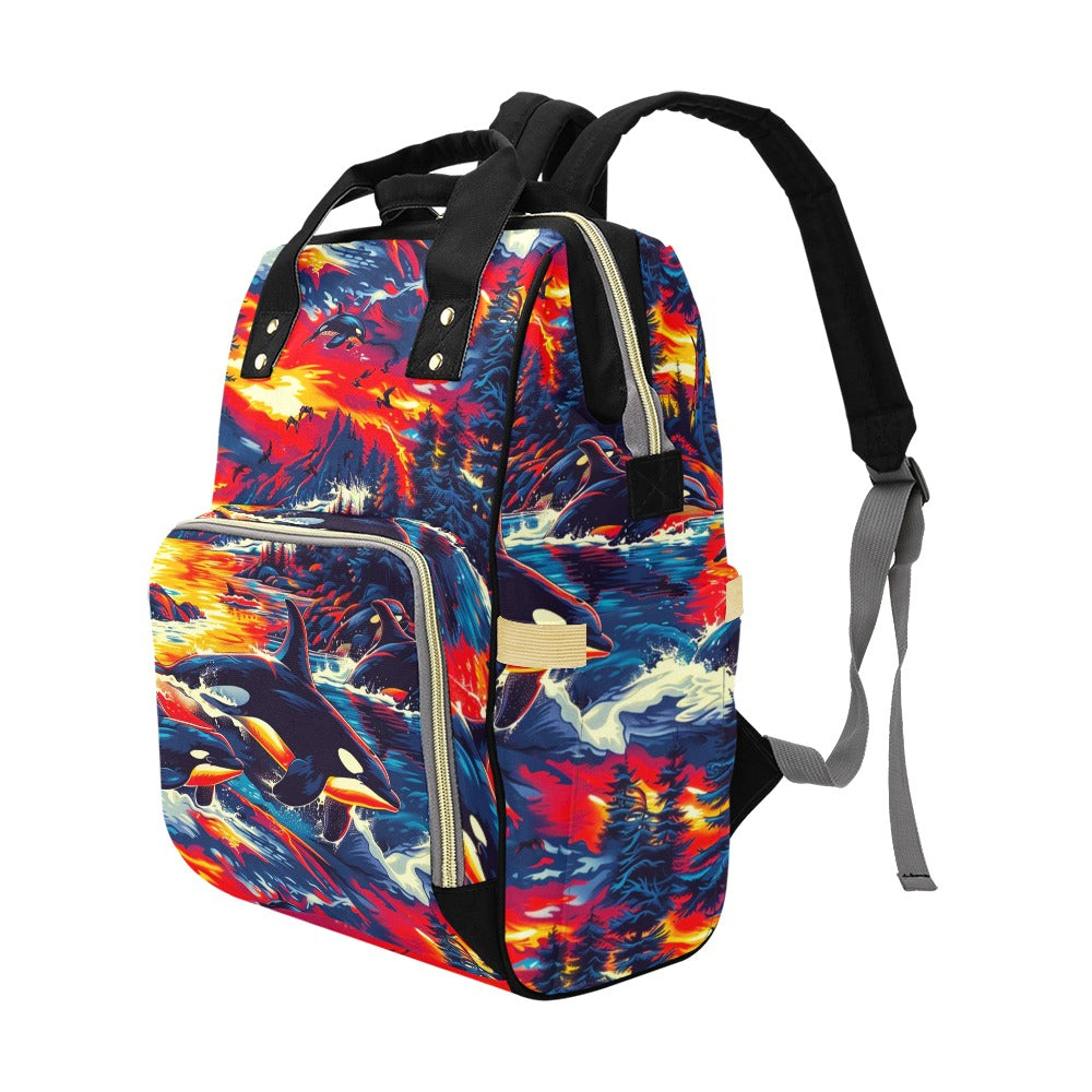 Killer Whales in the Bay Diaper Bag