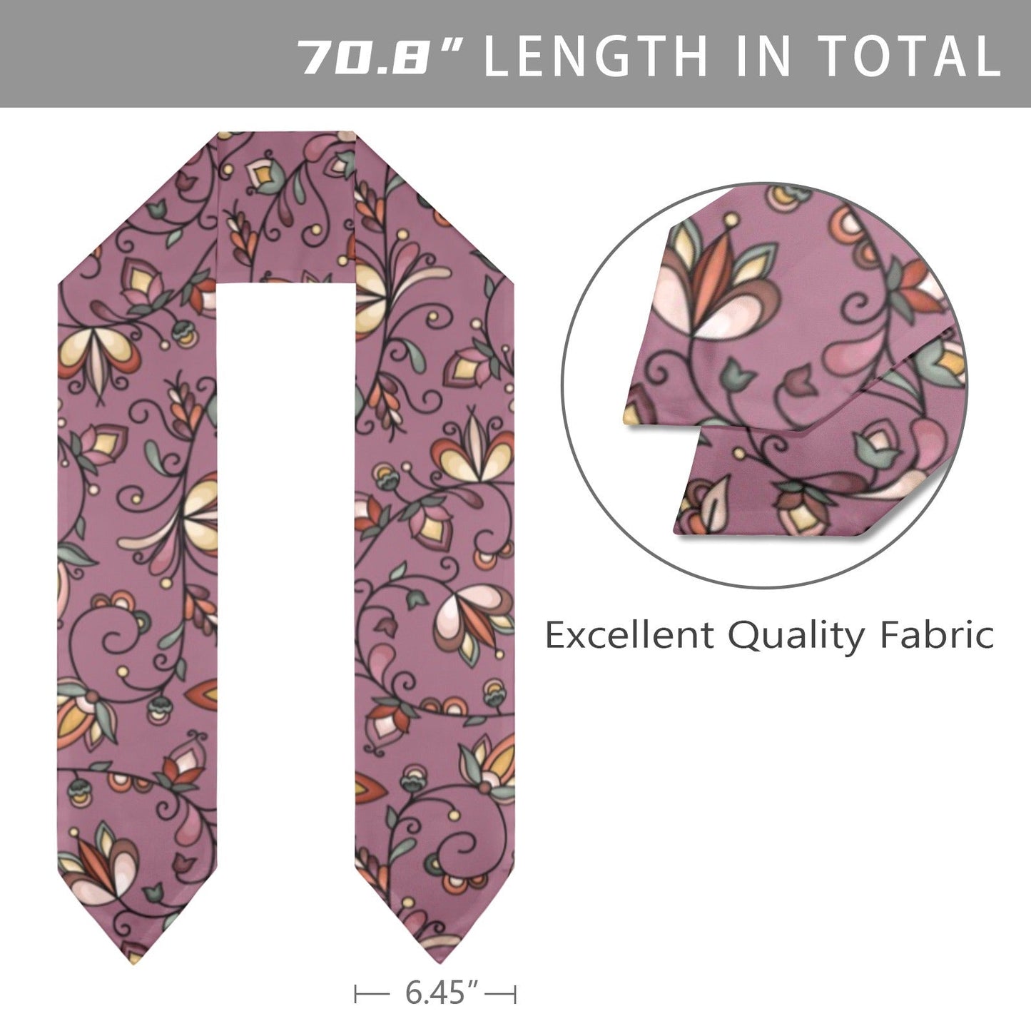 Burnt Sky Petals Graduation Stole