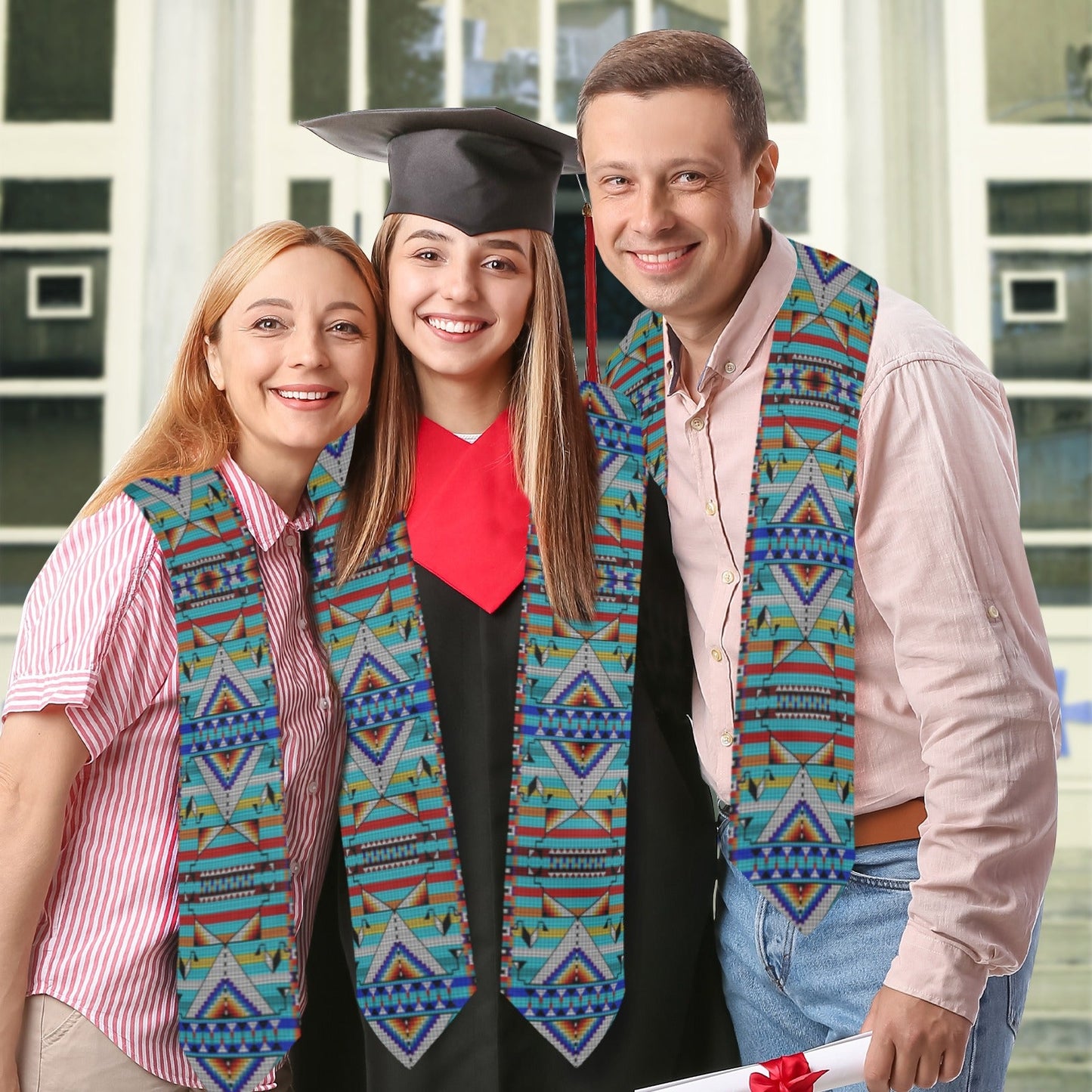 Medicine Blessing Turquoise Graduation Stole