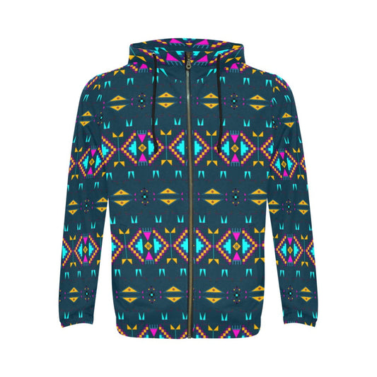 Rite of Passage Dark Teal Zip Hoodie