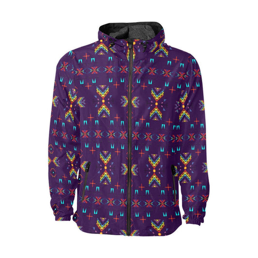 Rainy Chief Rainbow Dark Purple Men's Windbreaker