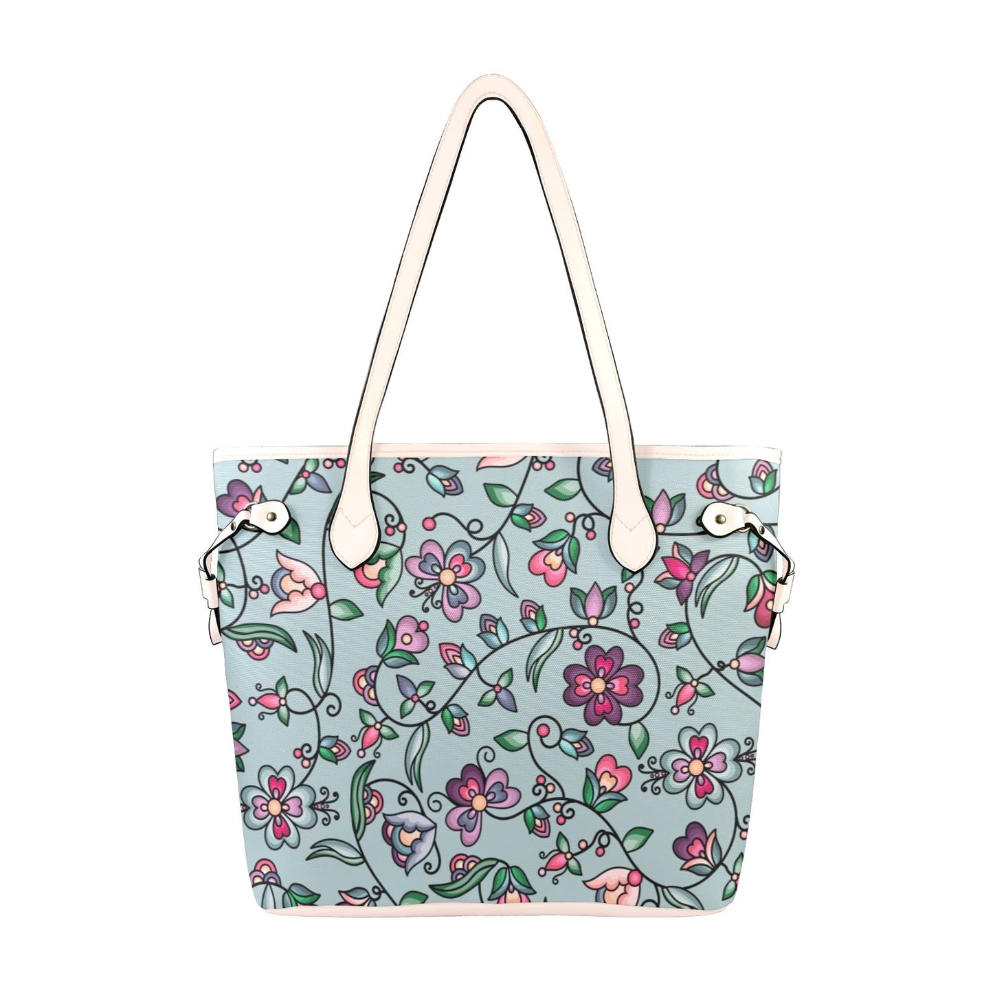 Amber Evening Garland Turquoise Clover Canvas Tote