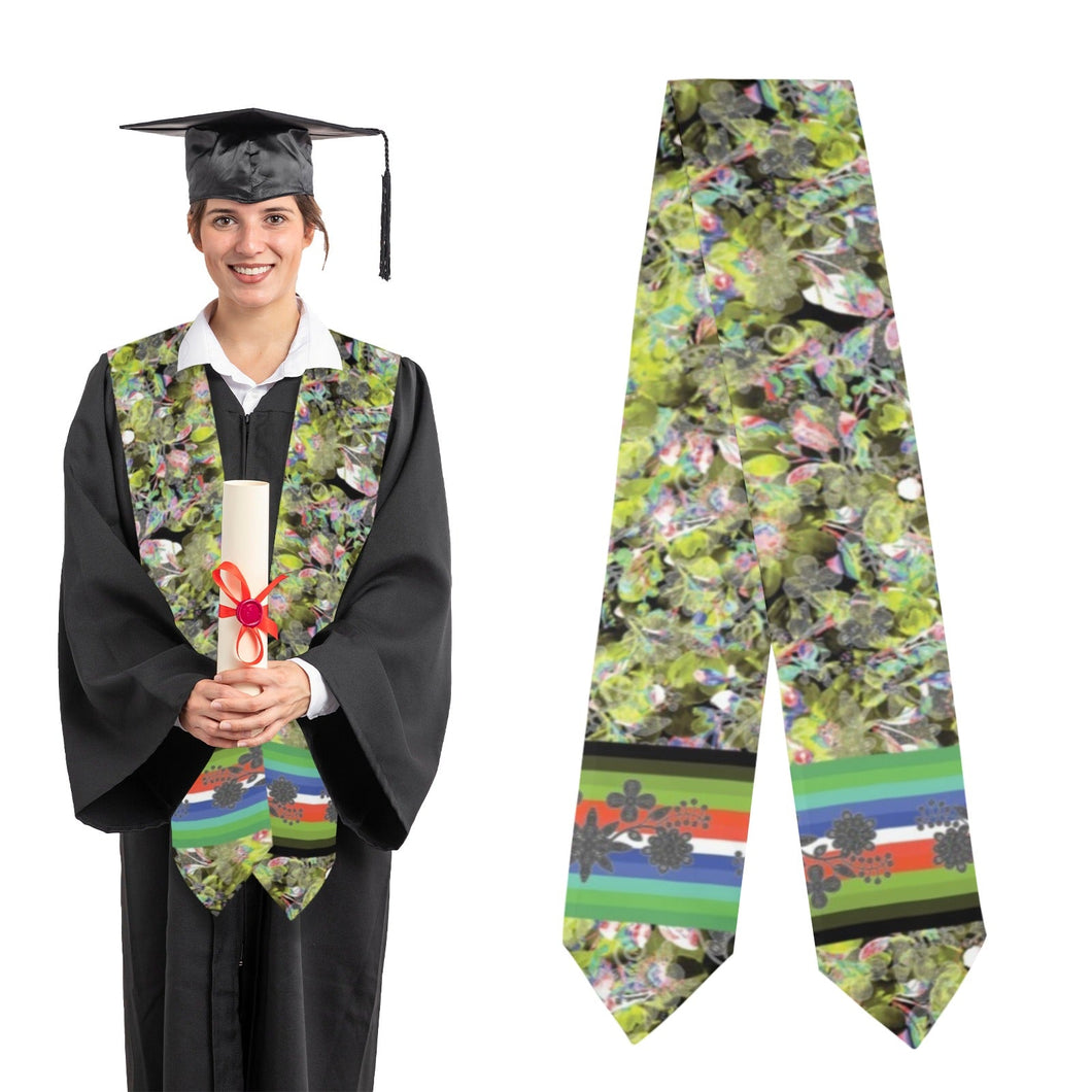 Culture in Nature Green Leaf Graduation Stole