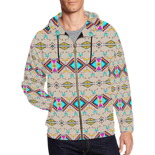 Rite of Passage Sand Men's Zipper Hoodie