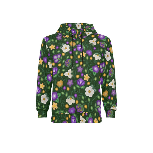 Midnight Moss Bloom Forest Fleece Hoodie
