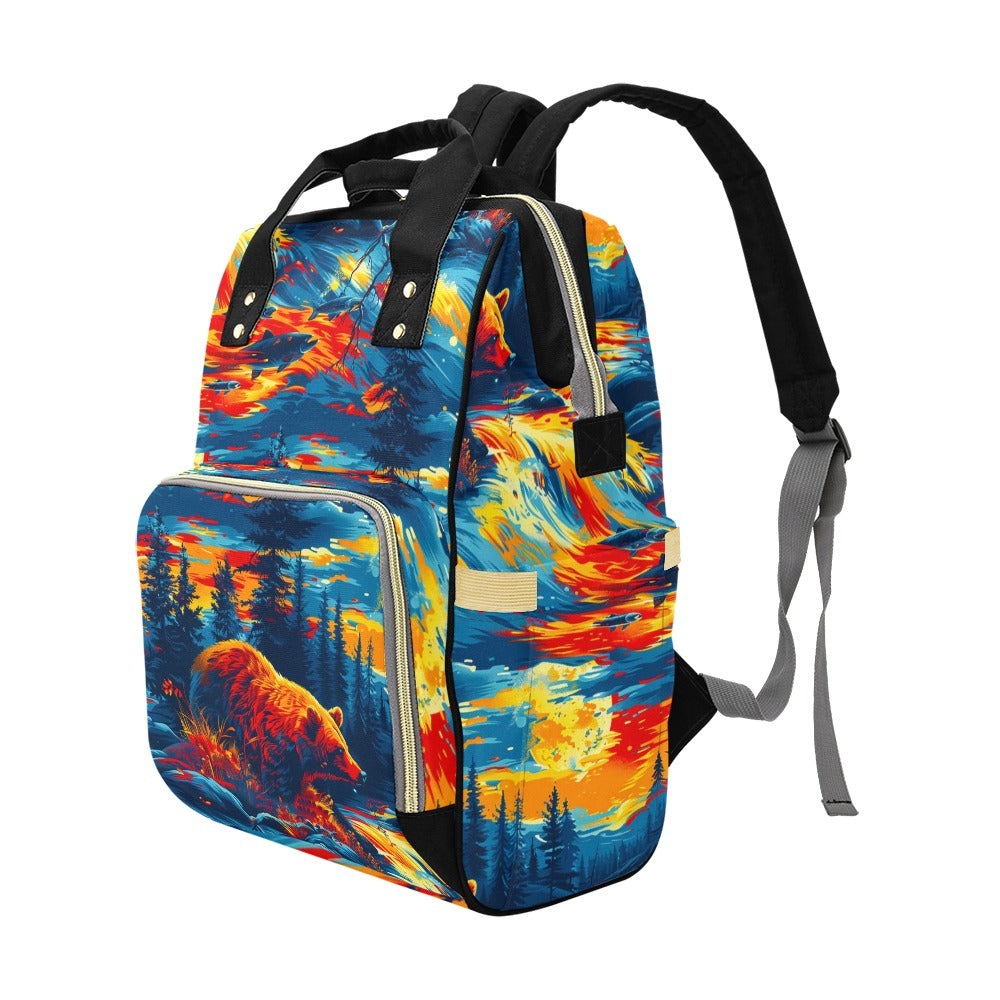 Fishing Bear Diaper Bag