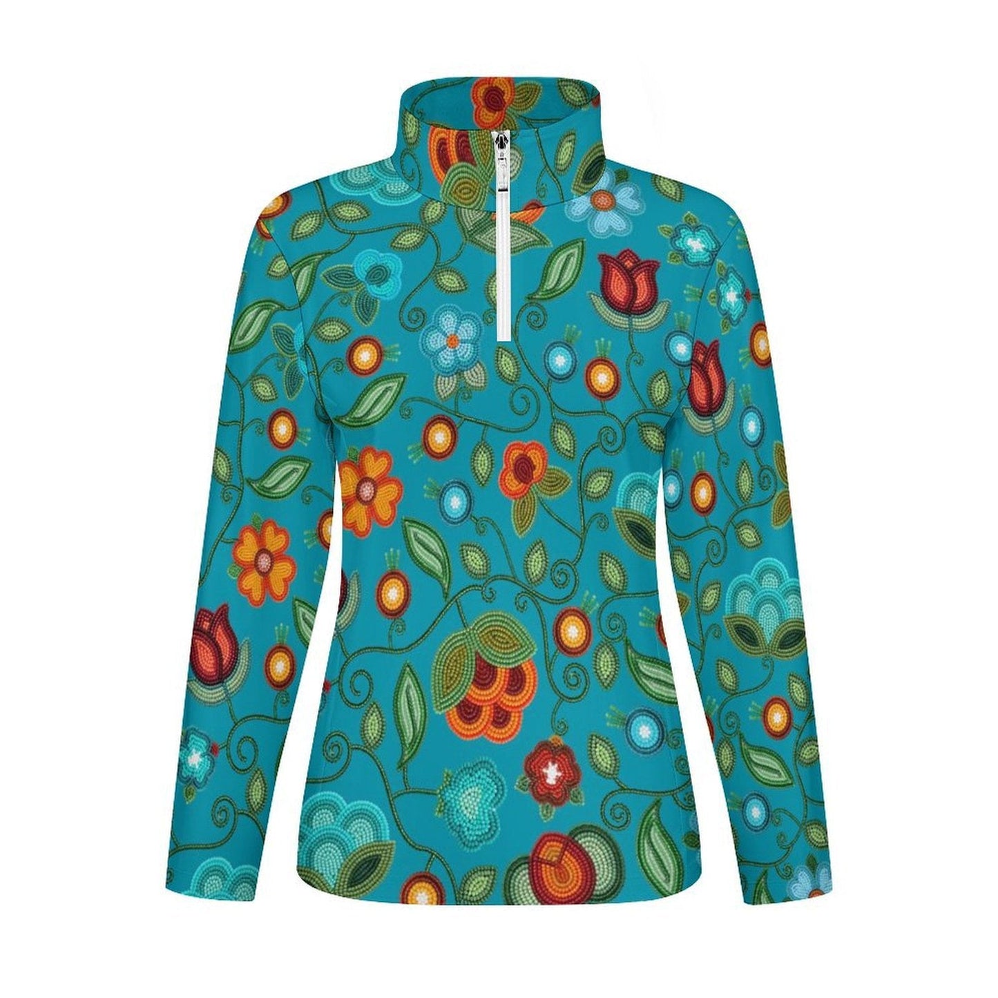 Prairie Fire Petals Ocean Long Sleeve Yoga Shirt