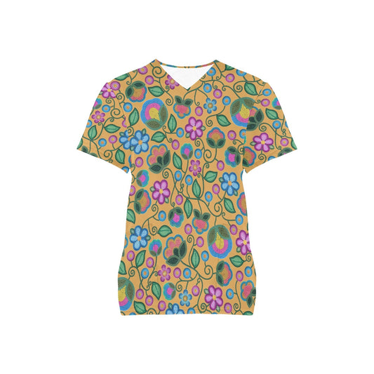 Turquoise Sunbeam Yellow Scrub Top