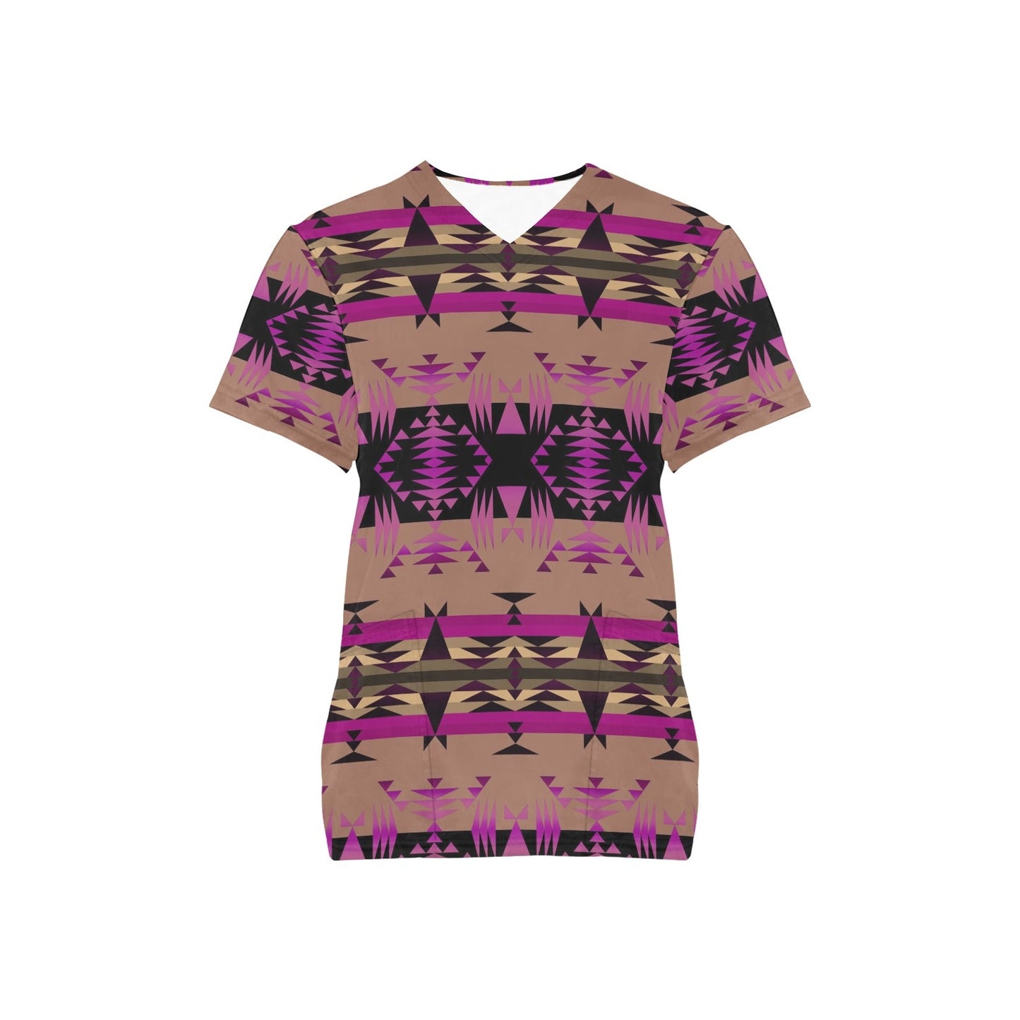 Between the Mountains Berry Scrub Top