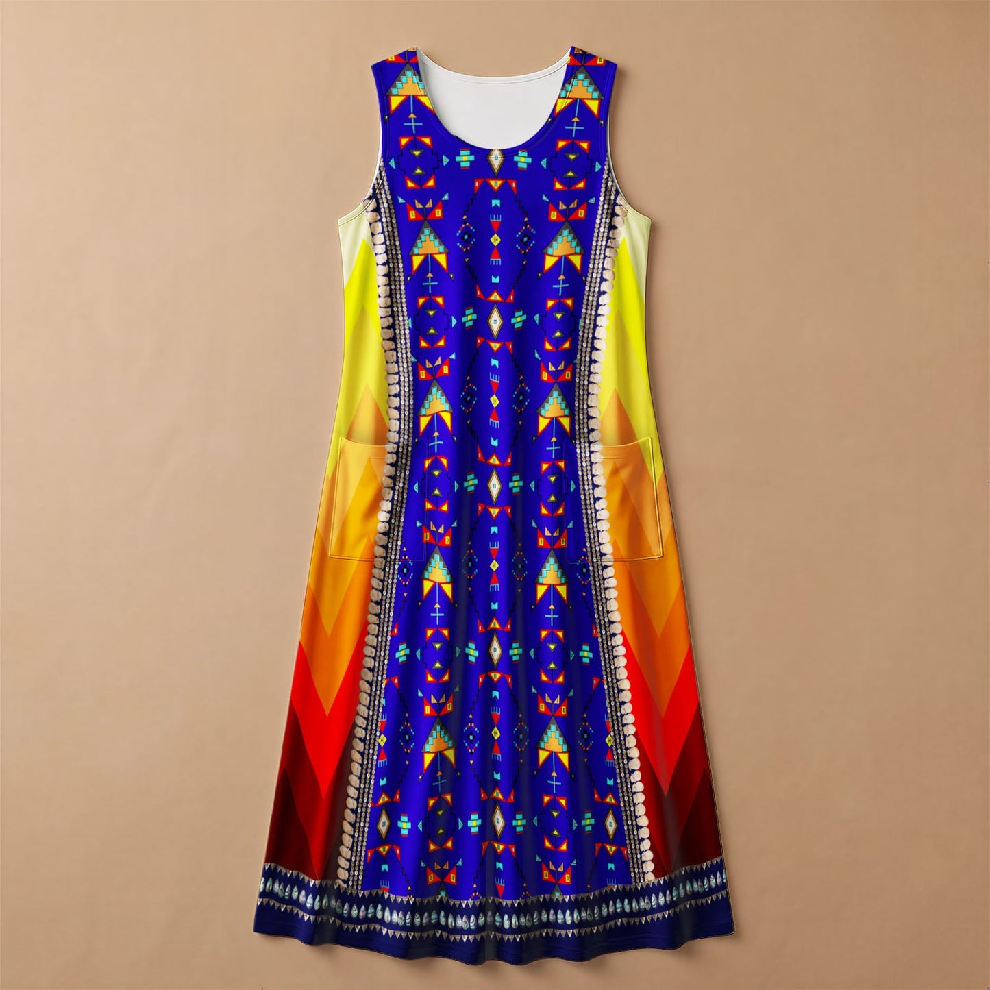 Sentinel of the Plains Navy 2 Sleeveless Dress