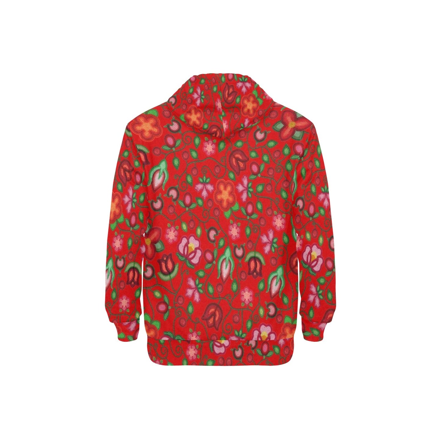 Rose Reverie Red Fleece Hoodie