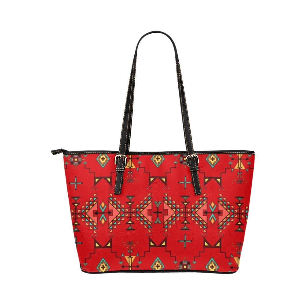 Thunder Flight  Red Leather Tote