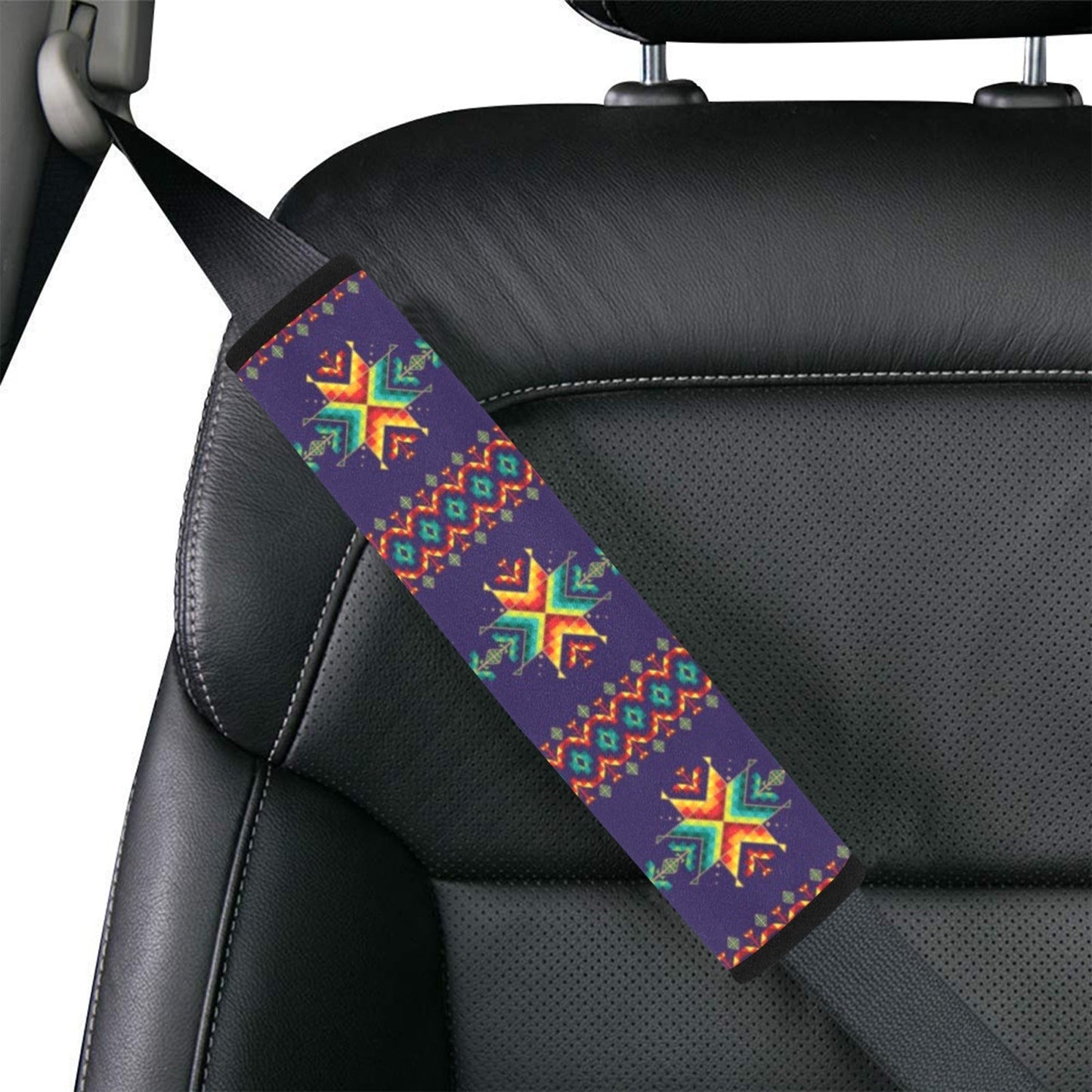 Dreams of Ancestors Indigo Seat Belt Cover