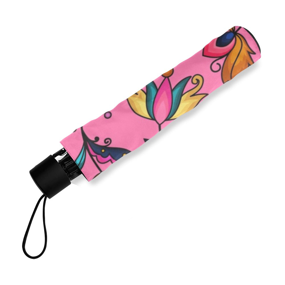 Copper Prairie Petals Pink Foldable Umbrella