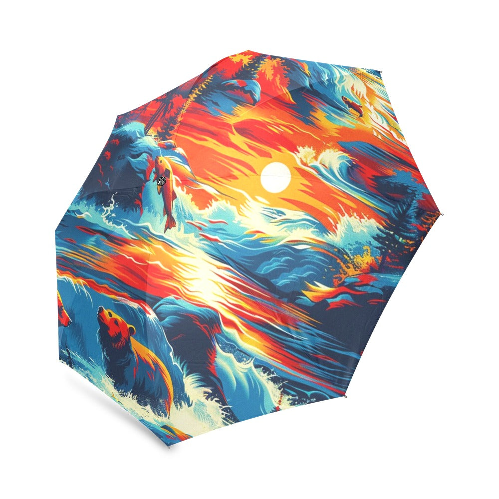 Fishing Bears 2 Foldable Umbrella