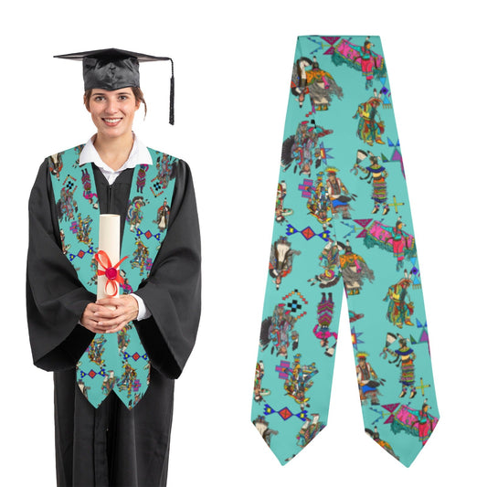 Grand Entry Dancers Eggshell Blue Graduation Stole