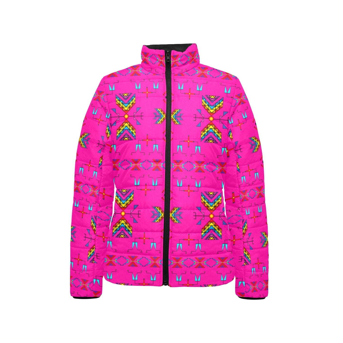 Rainy Chief Rainbow Hot Pink Women's Padded Jacket