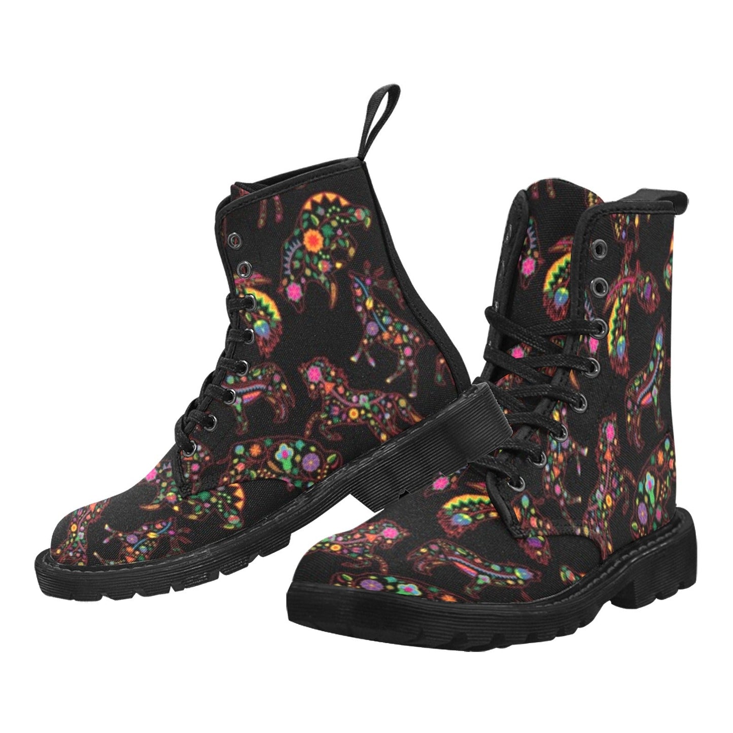 Neon Floral Animals Boots for Men