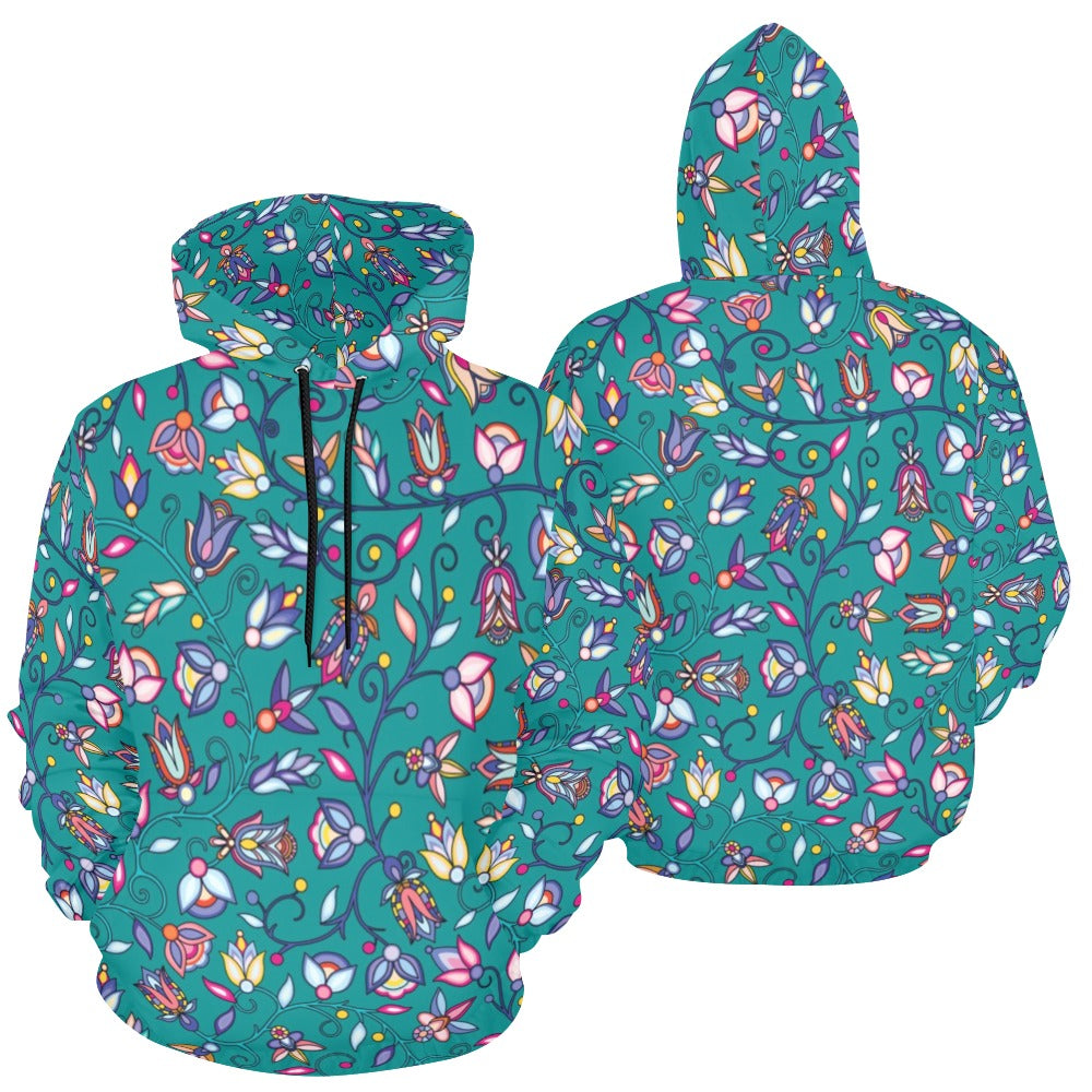 Buffalo Bloom Turquoise Hoodie for Men