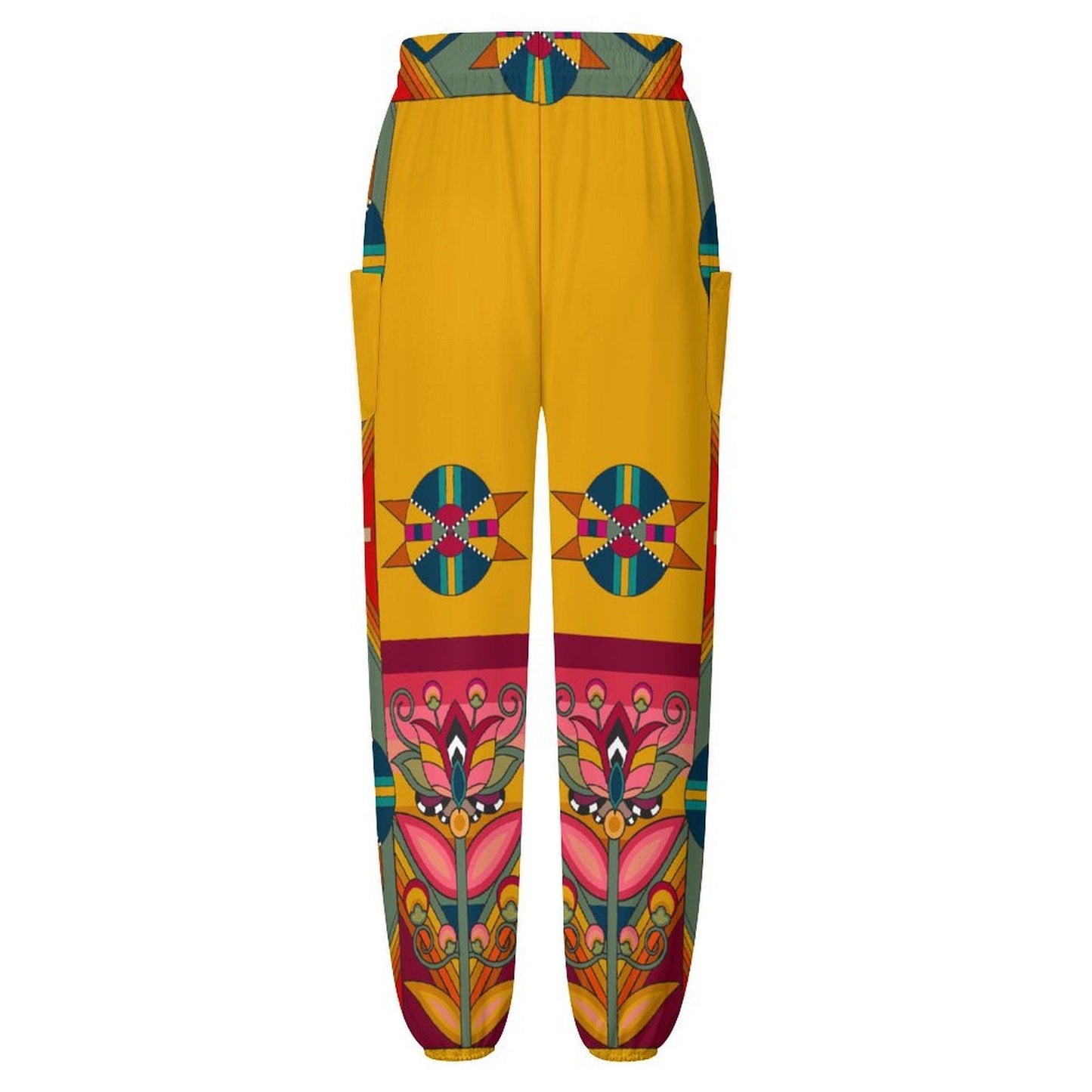 Ochre Glow Yellow Ribbon Joggers