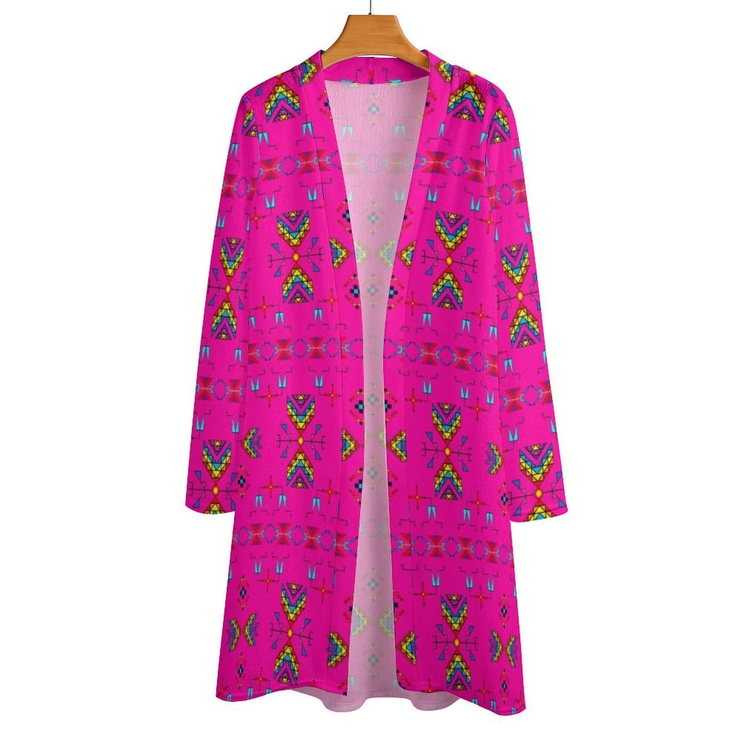 Rainy Chief Rainbow Hot Pink Cardigan