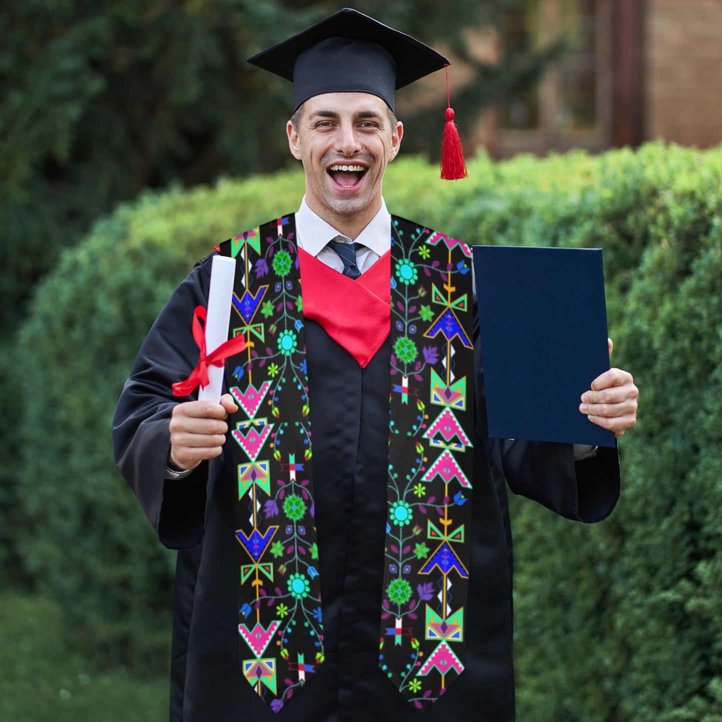 Itaopi Black Graduation Stole