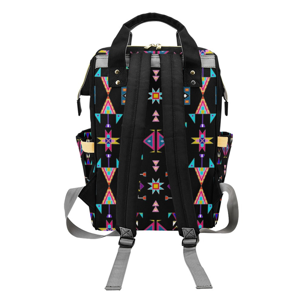 Enemy Territory Black Multi-Function Diaper Backpack