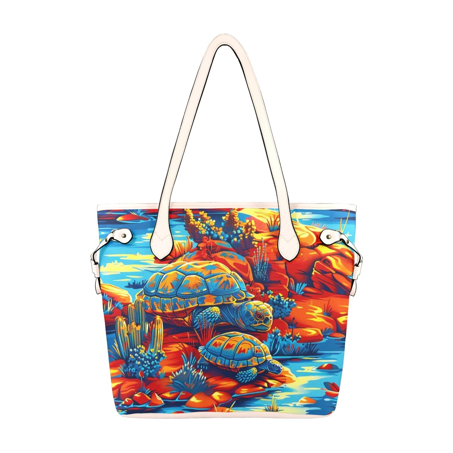 Turtle Power Clover Canvas Tote Bag