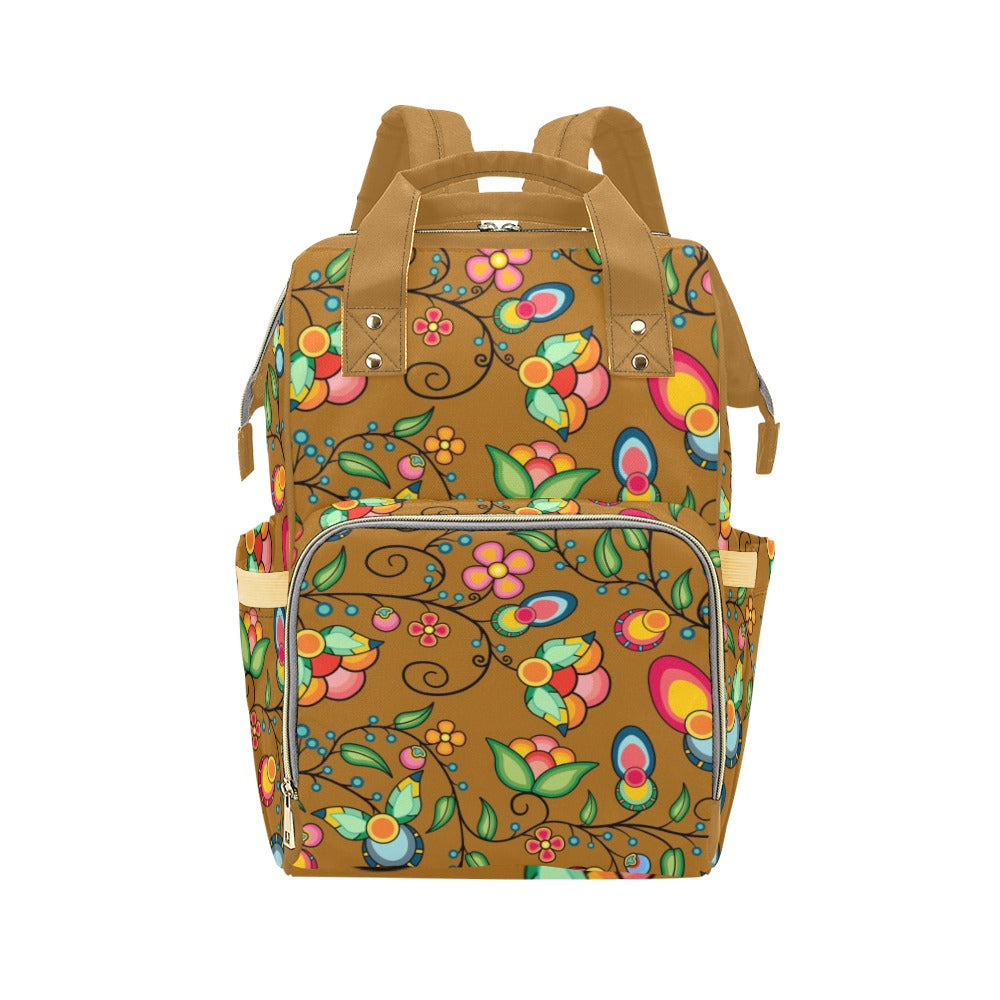 Floral Bounty Fall Leaves Multi-Function Diaper Backpack