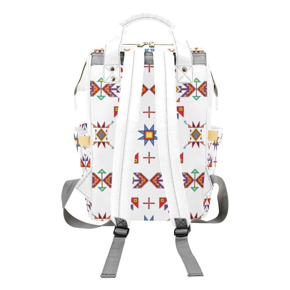 Scattered Generations White Multi-Function Diaper Backpack