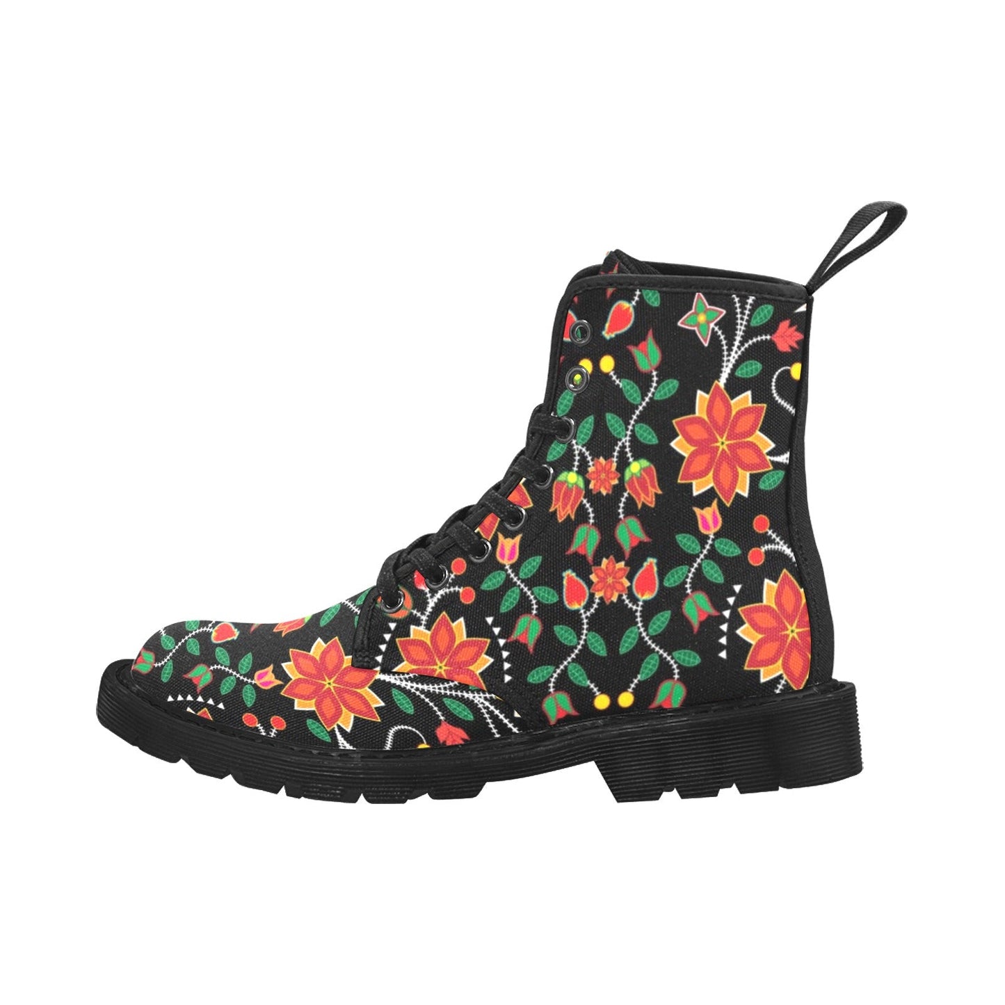 Floral Beadwork Six Bands Boots for Men